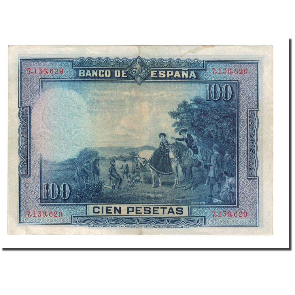 Geldschein, Spanien, 100 Pesetas, 1928, 1928-08-15, KM:76a, SS