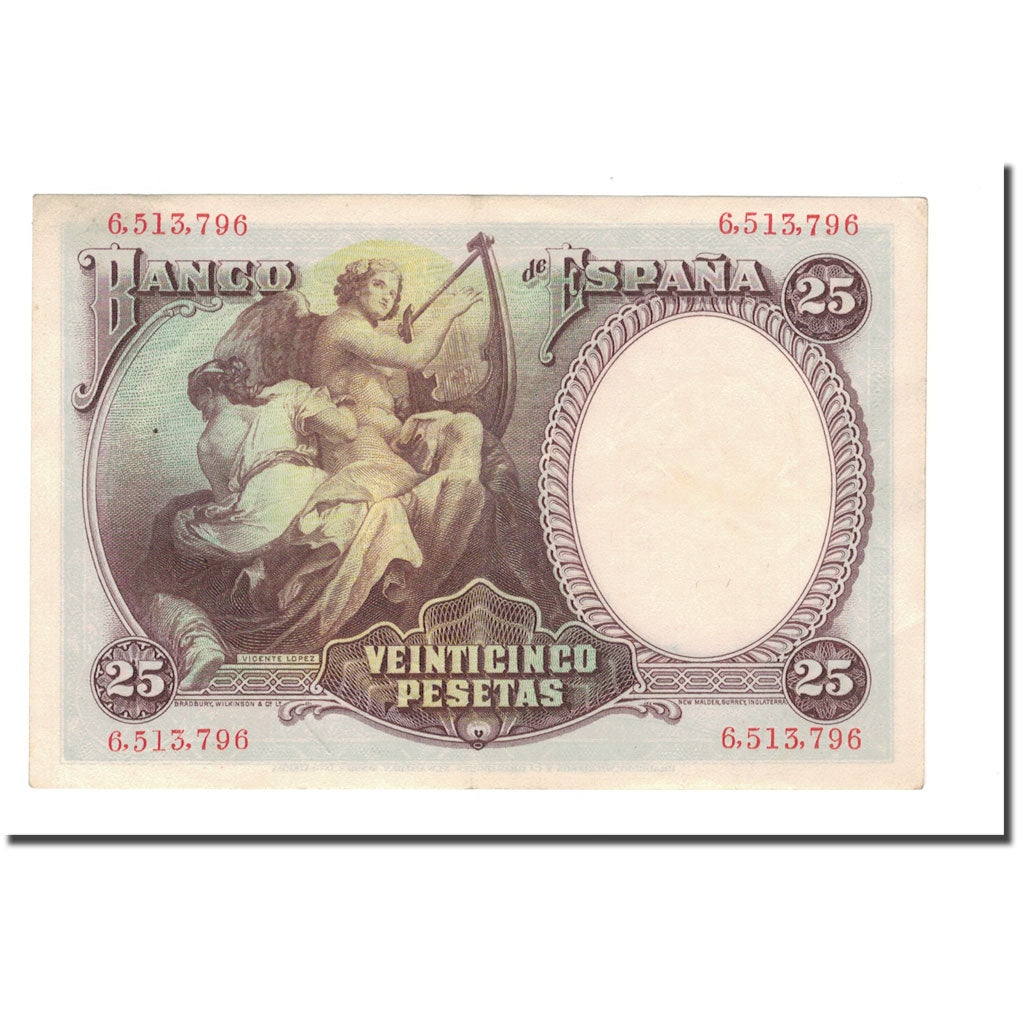 Banknote, Spain, 25 Pesetas, 1931, 1931-04-25, KM:81, EF(40-45)