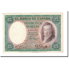 Banknote, Spain, 25 Pesetas, 1931, 1931-04-25, KM:81, VF(30-35)