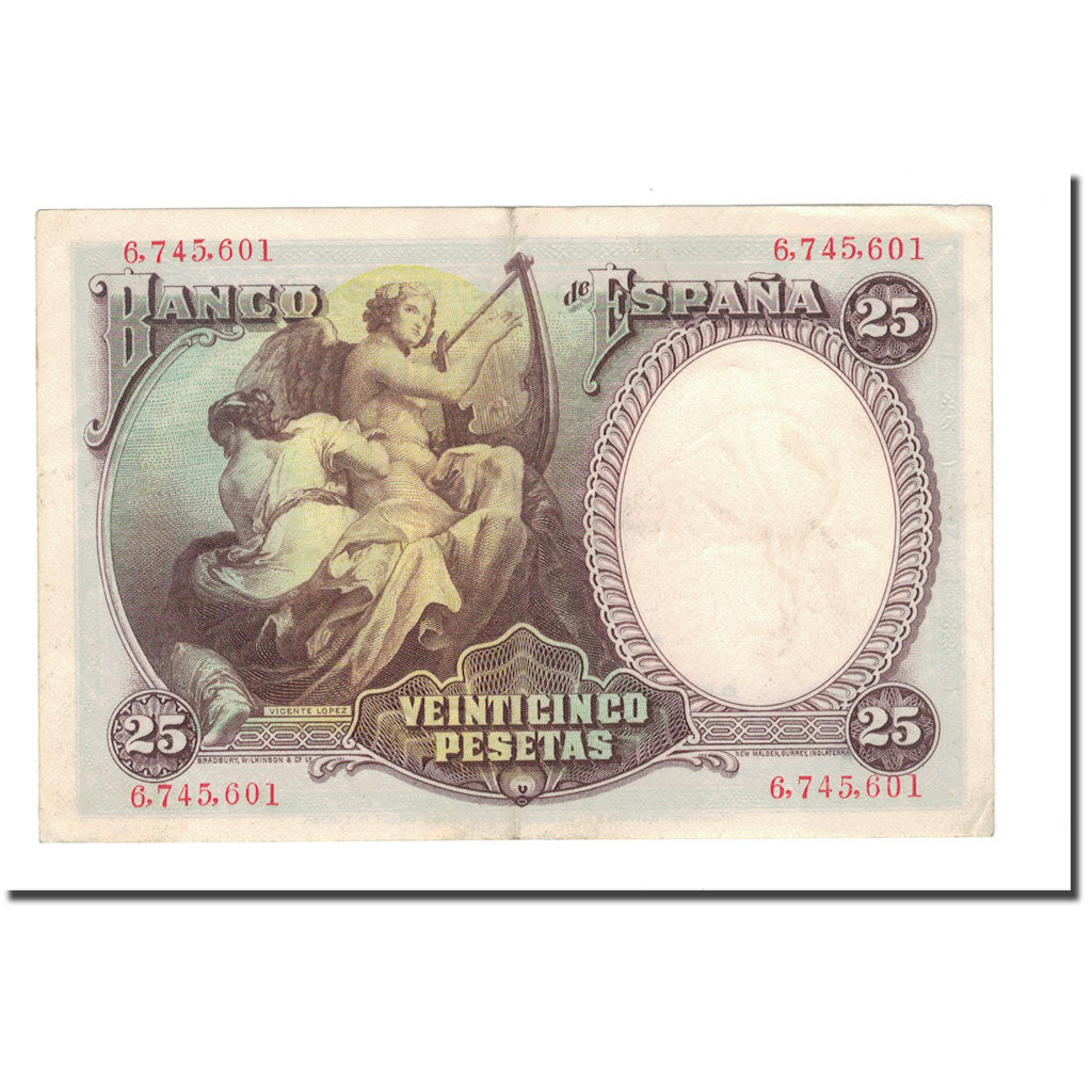 Banknote, Spain, 25 Pesetas, 1931, 1931-04-25, KM:81, VF(30-35)