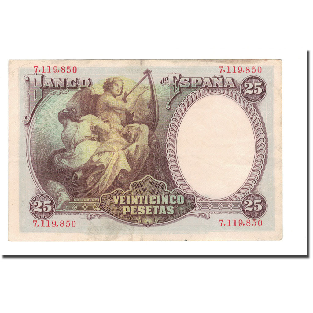 Banknote, Spain, 25 Pesetas, 1931, 1931-04-25, KM:81, VF(30-35)