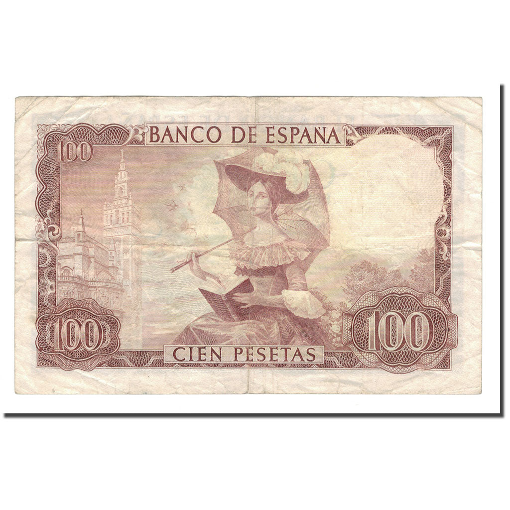 Banknote, Spain, 100 Pesetas, 1970, 1965-11-19, KM:150, VG(8-10)