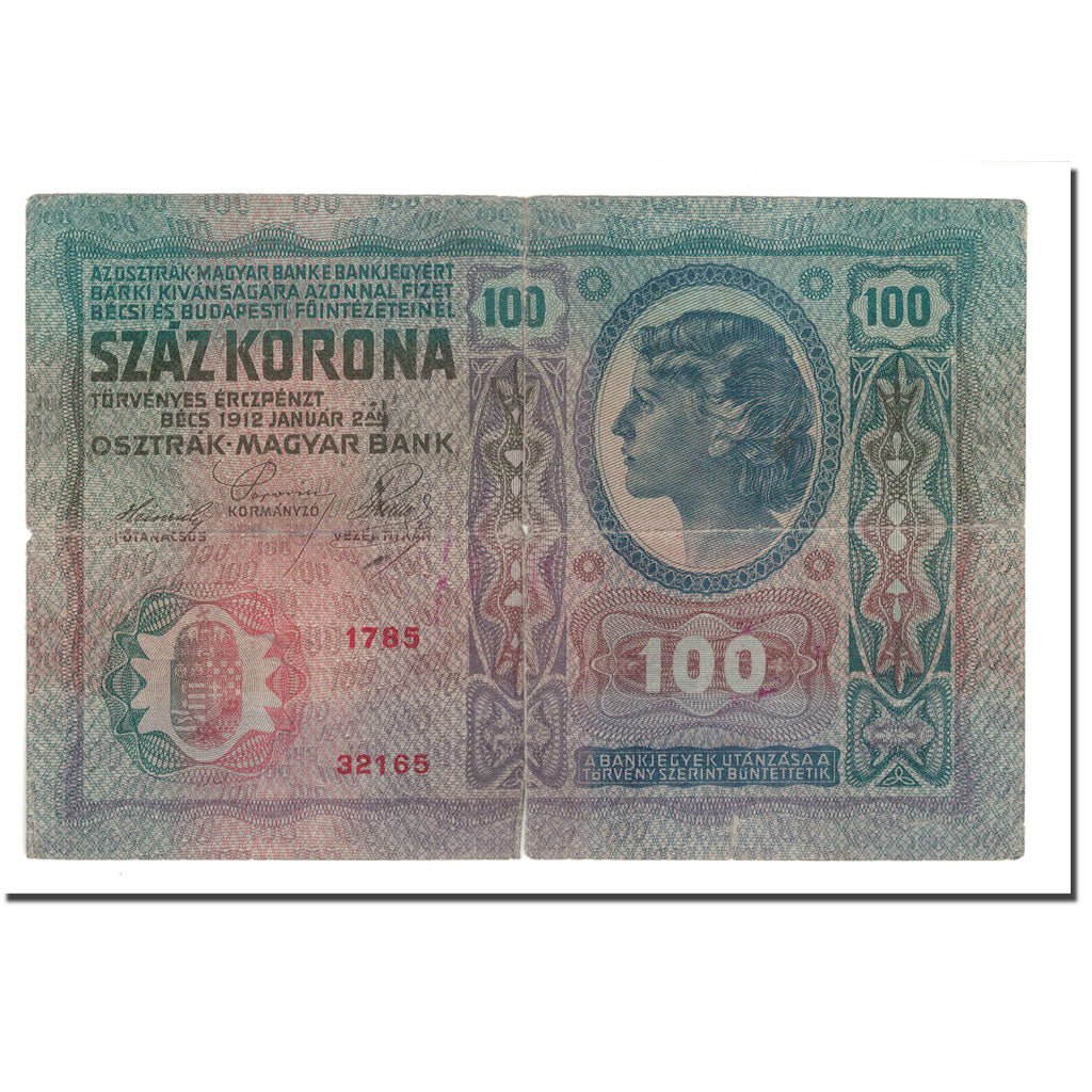 Banknote, Austria, 100 Kronen, 1912, 1912-01-02, KM:12, VG(8-10)