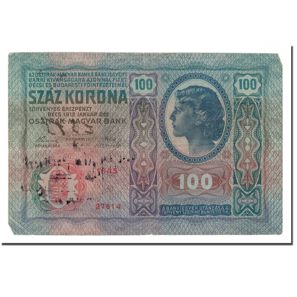 Banknote, Austria, 100 Kronen, 1912, 1912-01-02, KM:12