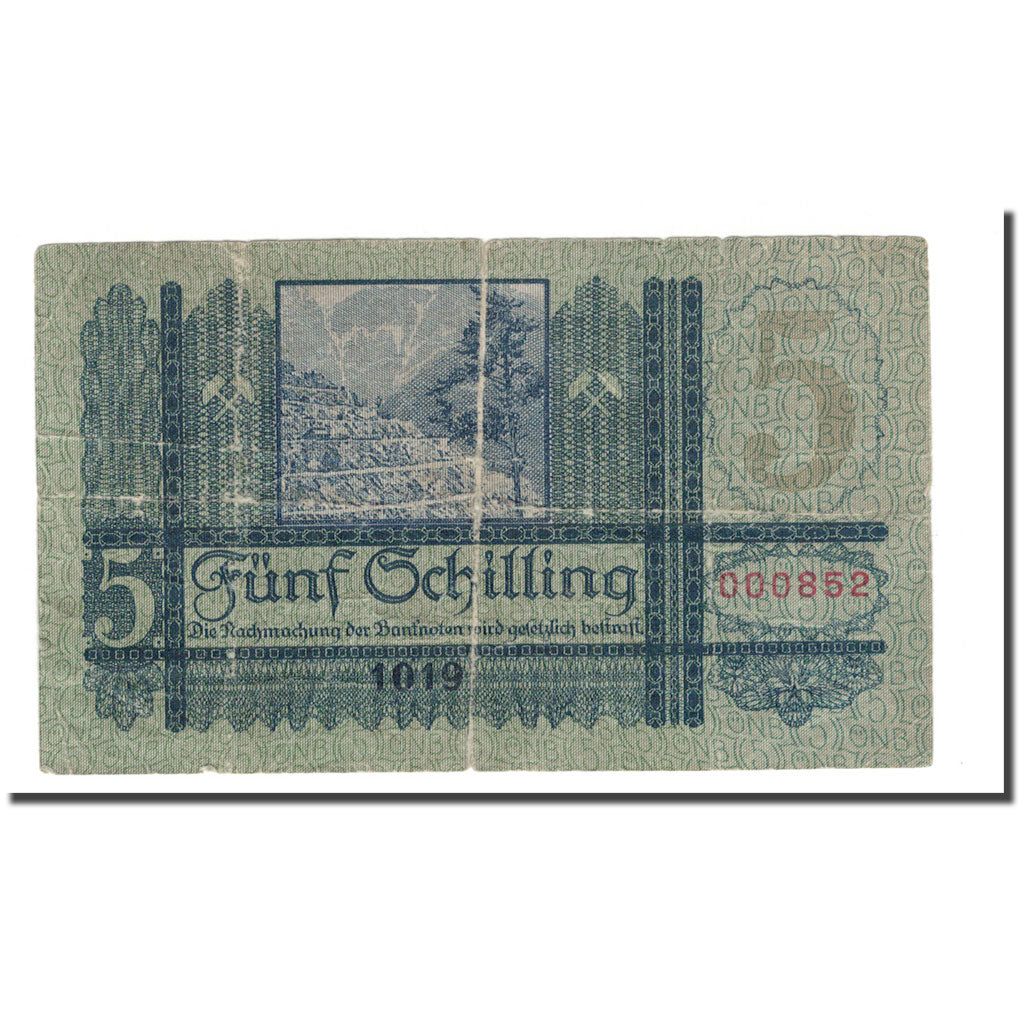 Banknote, Austria, 5 Schilling, 1927, 1927-07-01, KM:93, VG(8-10)