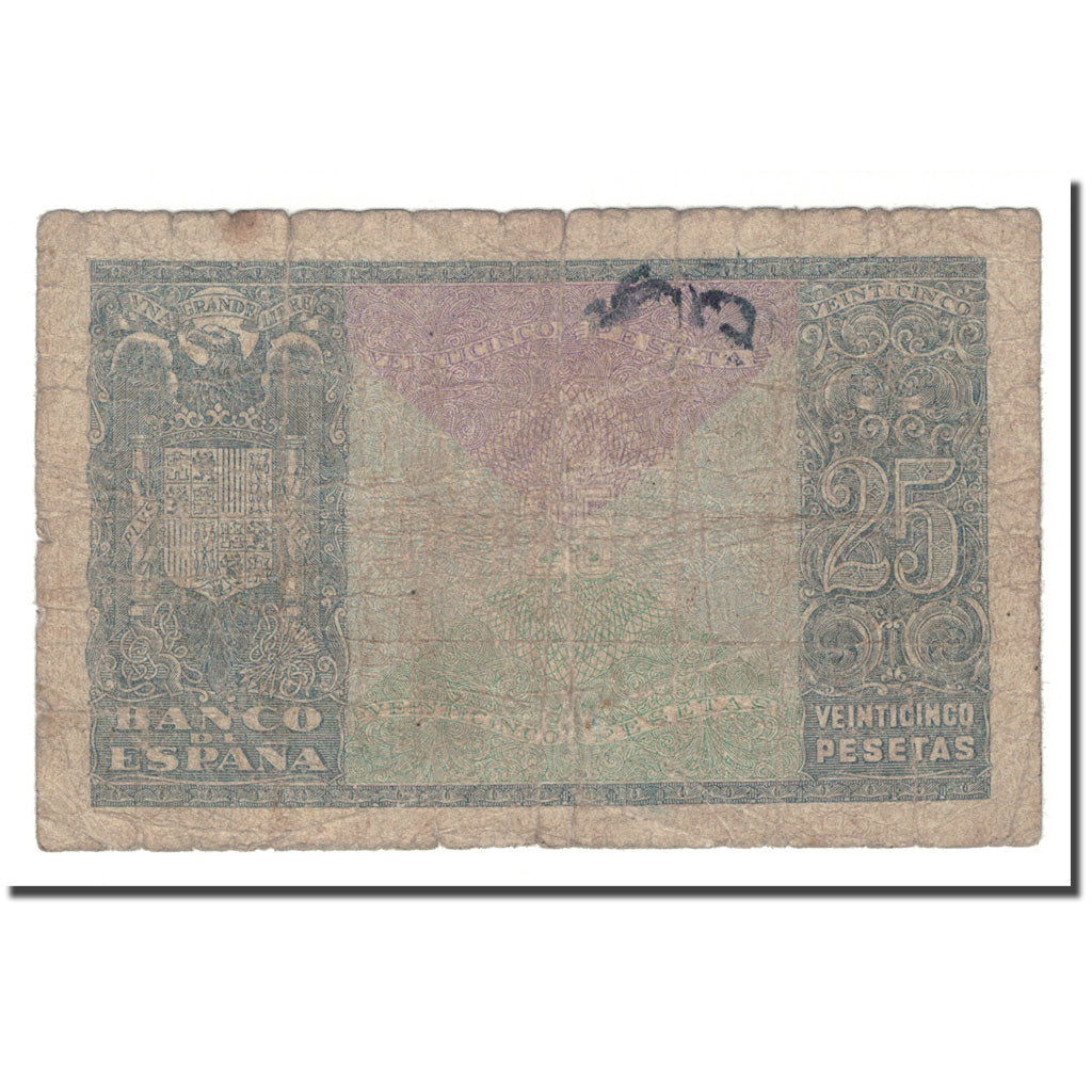 Billete, 25 Pesetas, 1943, España, 1940-01-09, KM:116a, RC