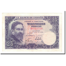 Banknote, Spain, 25 Pesetas, 1954, 1954-07-22, KM:147a, EF(40-45)