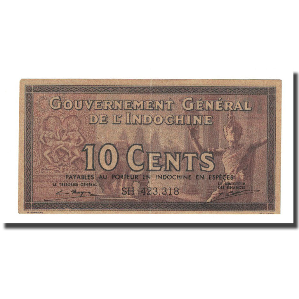 Banknote, FRENCH INDO-CHINA, 10 Cents, 1939, KM:85d, VF(20-25)