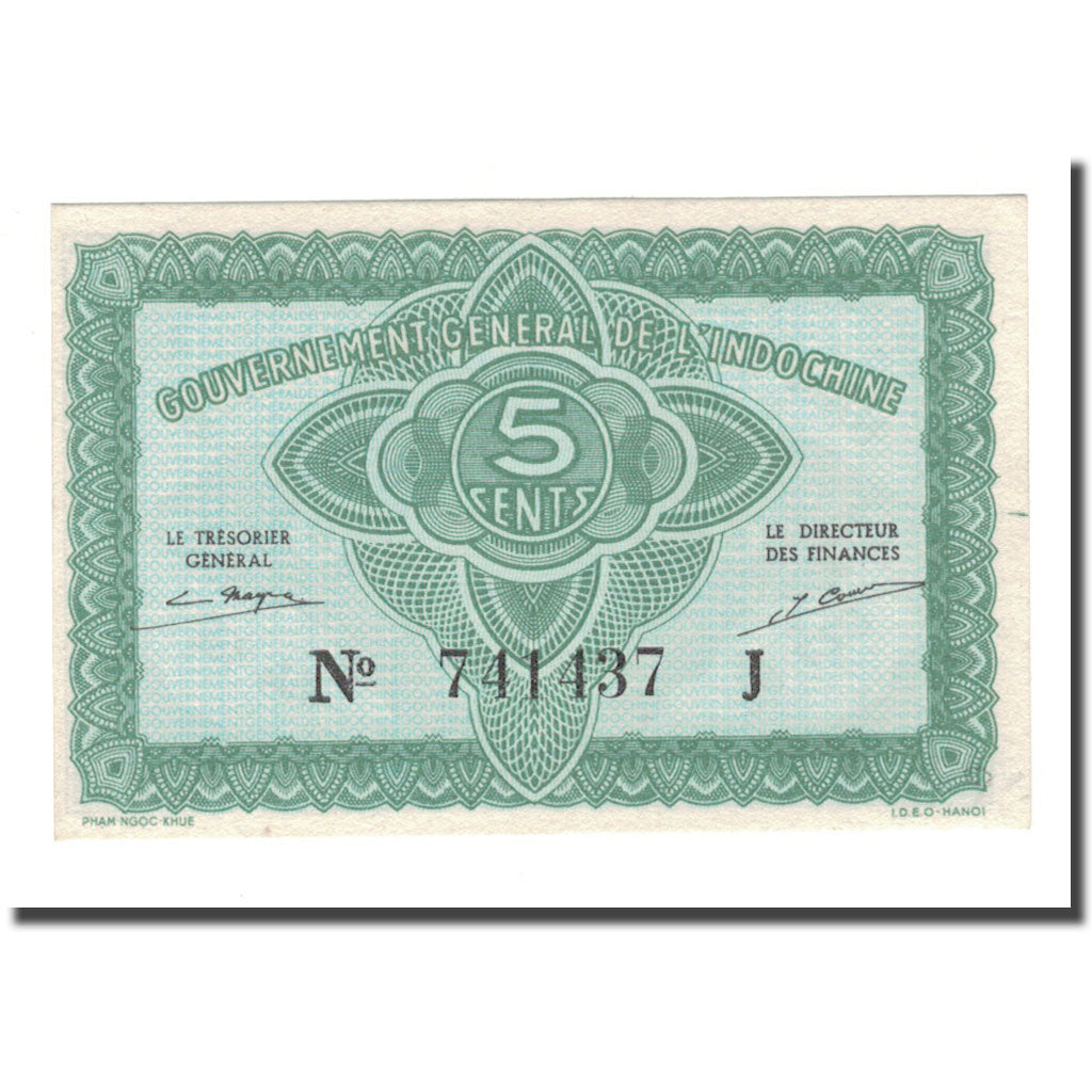 Banknote, FRENCH INDO-CHINA, 5 Cents, 1942, KM:88a, AU(55-58)
