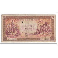 Banknote, FRENCH INDO-CHINA, 100 Piastres, 1942-1945, KM:66, VG(8-10)