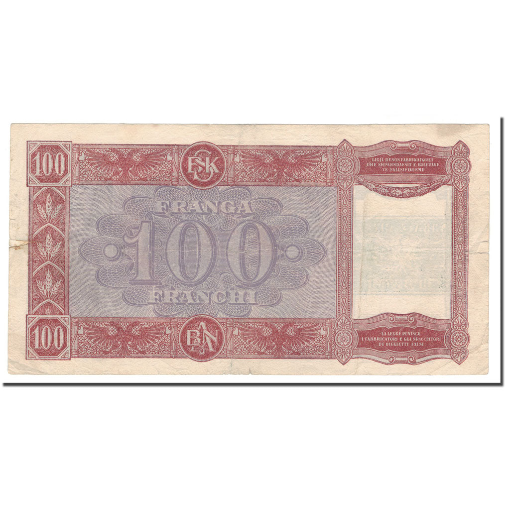Banknote, Albania, 100 Franga, 1945, KM:14, VF(20-25)
