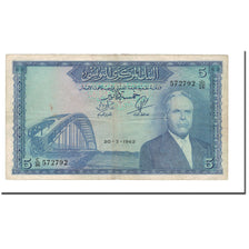 Banknote, Tunisia, 5 Dinars, 1960, 1960-11-01, KM:61, VF(20-25)