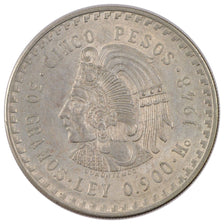 Coin, Mexico, 5 Pesos, 1948, Mexico City, MS(60-62), Silver, KM:465