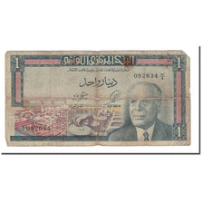 Banknot, Tunisia, 1 Dinar, 1965, 1965-06-01, KM:63a, VG(8-10)
