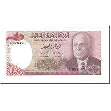 Banknote, Tunisia, 1 Dinar, 1980, 1980-10-15, KM:74, UNC(64)