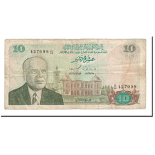 Geldschein, Tunesien, 10 Dinars, 1980, 1980-10-15, KM:76, SGE+