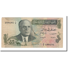 Banknote, Tunisia, 1/2 Dinar, 1973, 1973-10-15, KM:69a, VF(20-25)