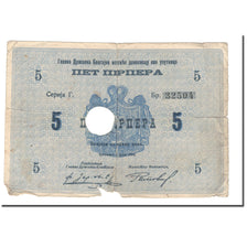 Banknote, Montenegro, 5 Perpera, 1914, 1914-07-25, KM:9, VG(8-10)