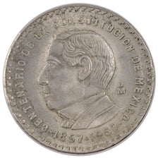 MEXICO, 5 Pesos, 1957, Mexico City, KM #470, MS(60-62), Silver, 36, 18.05