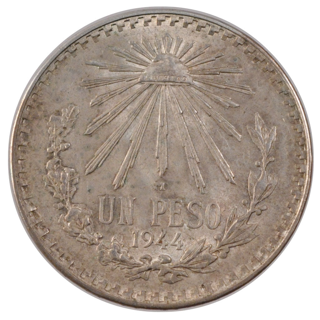 Coin, Mexico, Peso, 1944, Mexico City, MS(60-62), Silver, KM:455