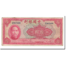 Banknote, China, 10 Yüan, 1940, KM:85b, VF(20-25)