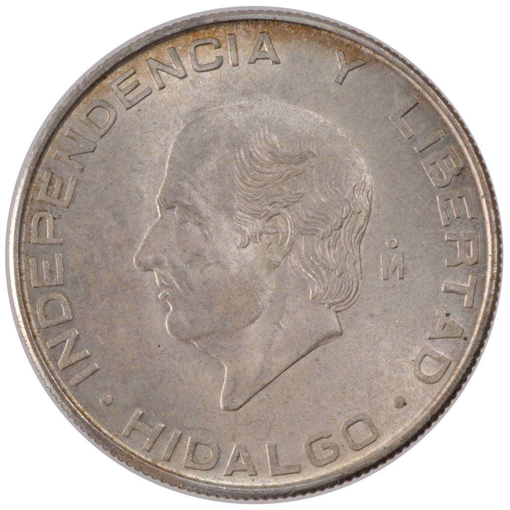 Coin, Mexico, 5 Pesos, 1955, Mexico City, MS(60-62), Silver, KM:469