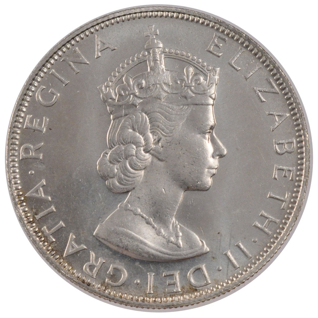 BERMUDA, Crown, 1964, KM #14, MS(60-62), Silver, 36, 22.62