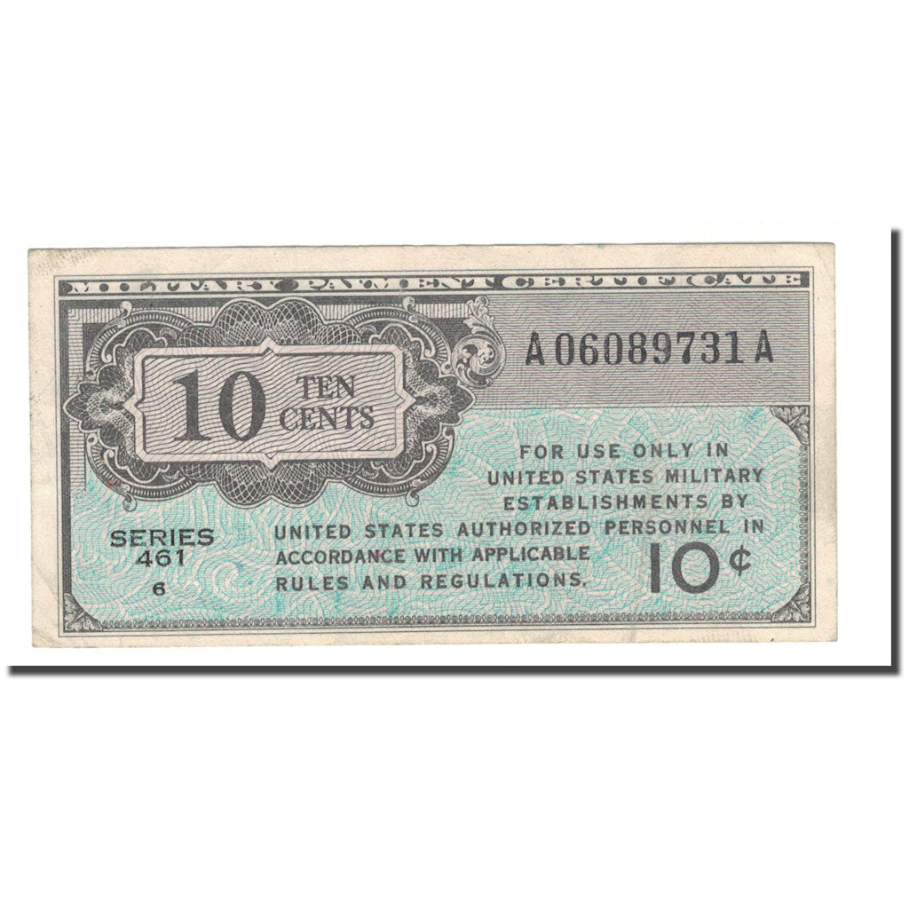 Banknote, United States, 10 Cents, 1946-47, KM:M2a, EF(40-45)