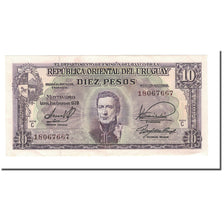 Geldschein, Uruguay, 10 Pesos, 1939-1966, 1939-01-02, KM:37c, UNZ