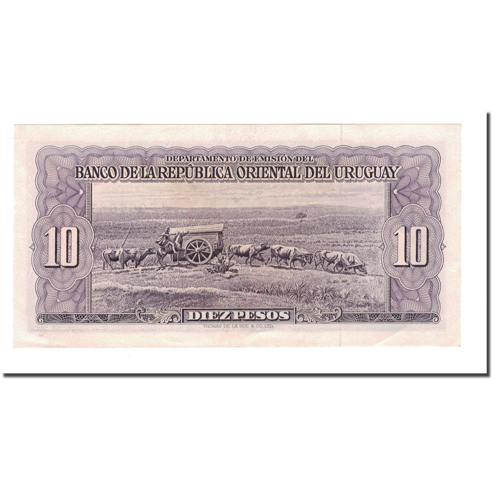 Geldschein, Uruguay, 10 Pesos, 1939-1966, 1939-01-02, KM:37c, UNZ