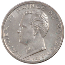 MONACO, 5 Francs, 1966, KM #141, MS(60-62), Silver, Gadoury #152, 12.00