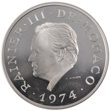 MONACO, 100 Francs, 1974, KM #M3, MS(65-70), Silver, Gadoury #168, 37.10