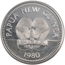 PAPUA NEW GUINEA, 5 Kina, 1980, KM #7a, MS(65-70), Silver, 40, 27.60