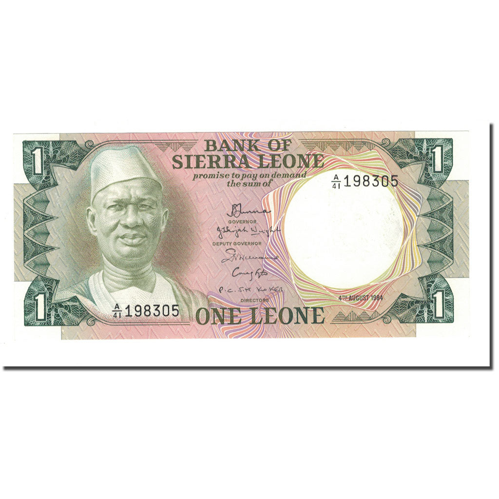 Banknote, Sierra Leone, 1 Leone, 1974-84, 1984-08-04, KM:5e, UNC(65-70)