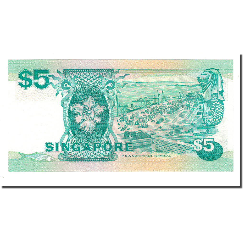 Banknote, Singapore, 5 Dollars, 1989, KM:19, UNC(65-70)