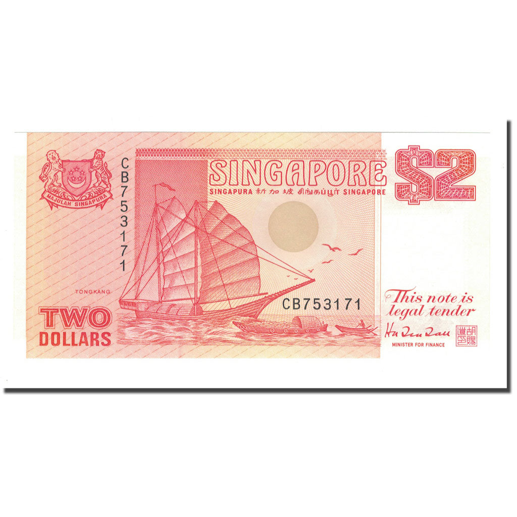 Billete, 2 Dollars, 1990, Singapur, KM:27, UNC