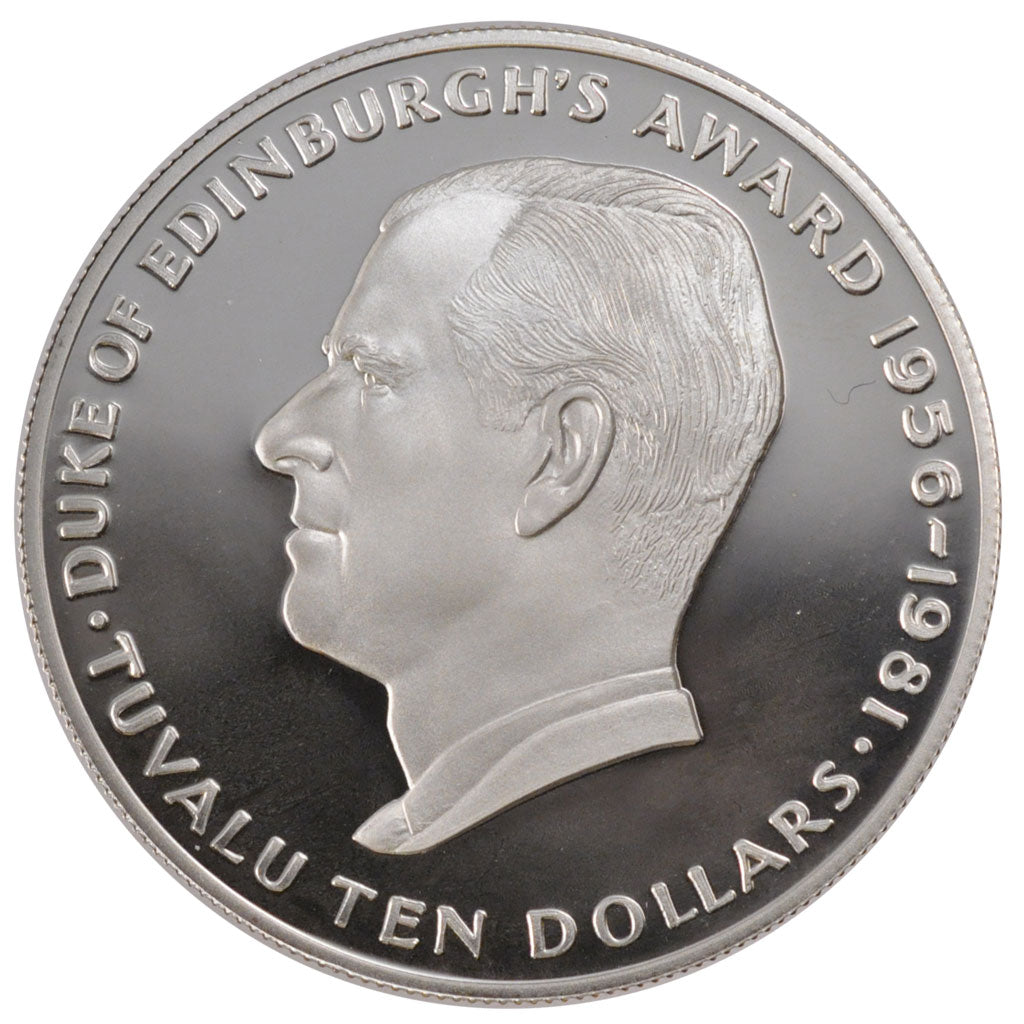 TUVALU, 10 Dollars, 1981, KM #13a, MS(65-70), Silver, 35.00