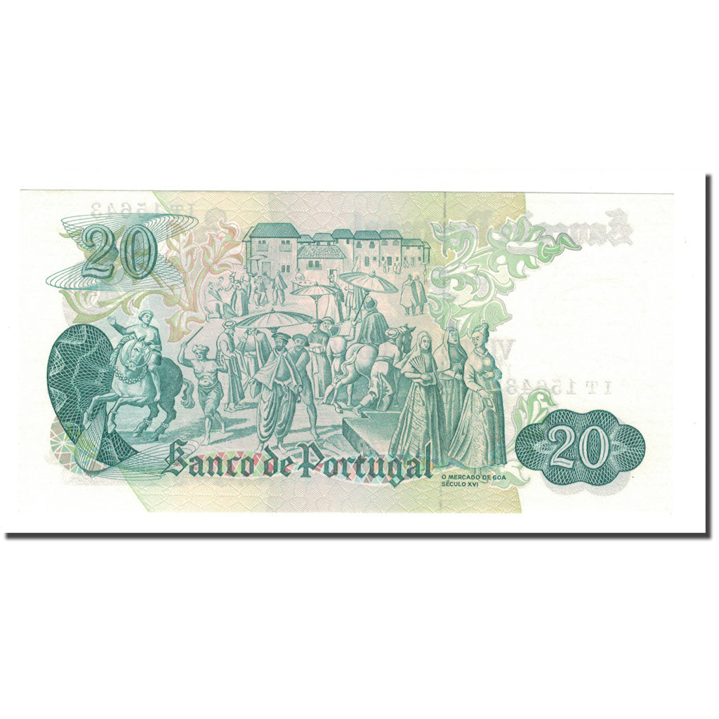 Banknote, Portugal, 20 Escudos, 1971, 1971-07-27, KM:173, UNC(65-70)