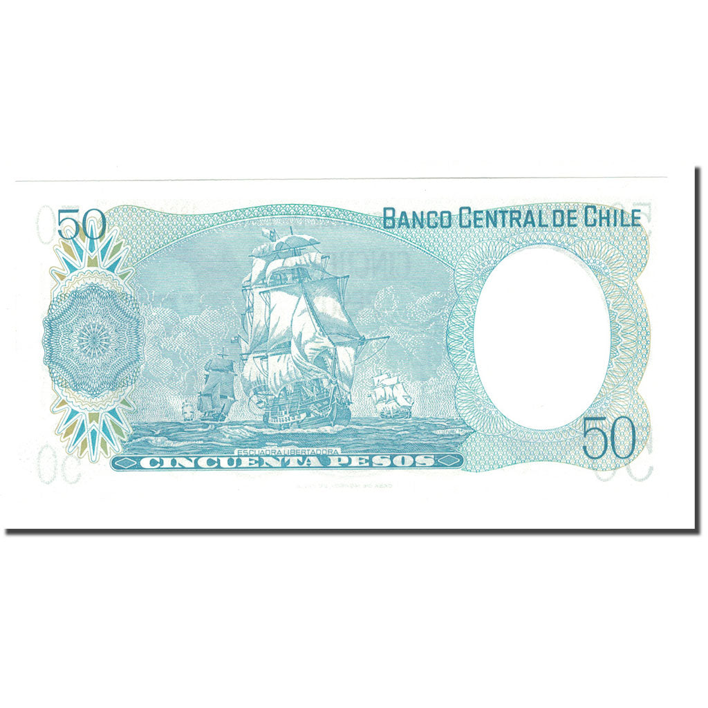 Banknote, Chile, 50 Pesos, Undated (1975-81), 1981, KM:151b, UNC(65-70)