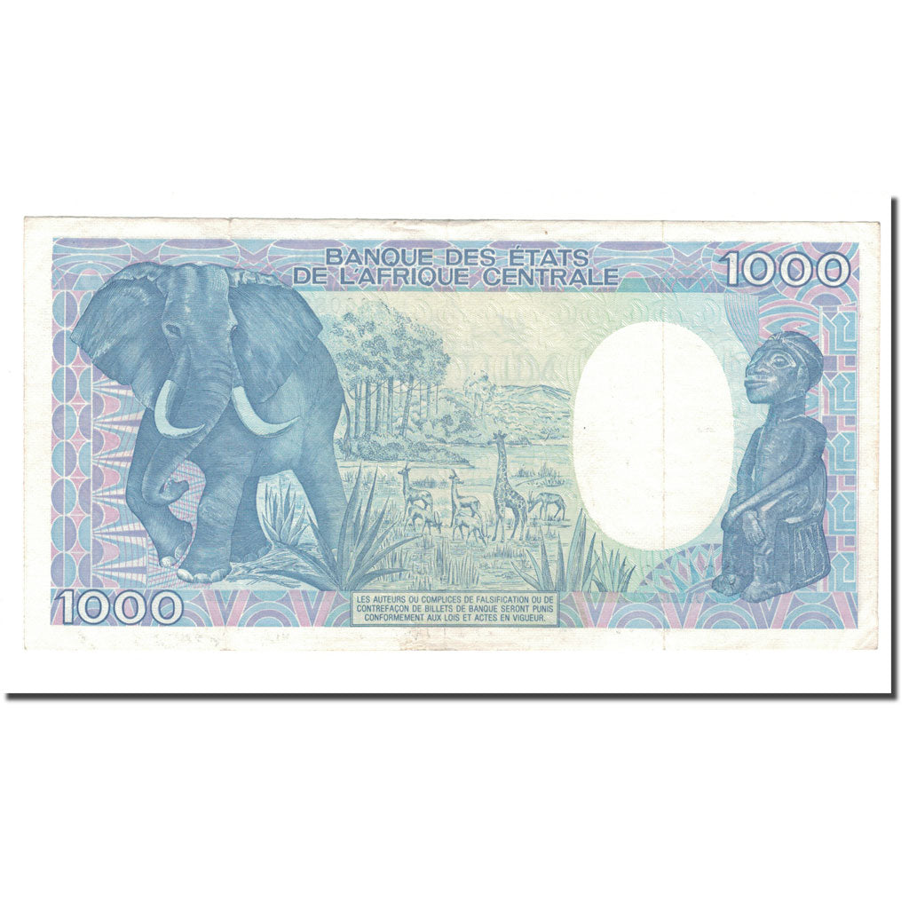 Banknote, Cameroon, 1000 Francs, 1986-1992, 1989-01-01, KM:26a, EF(40-45)