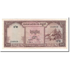 Banknote, Cambodia, 20 Riels, UNDATED (1956-75), KM:5a, EF(40-45)