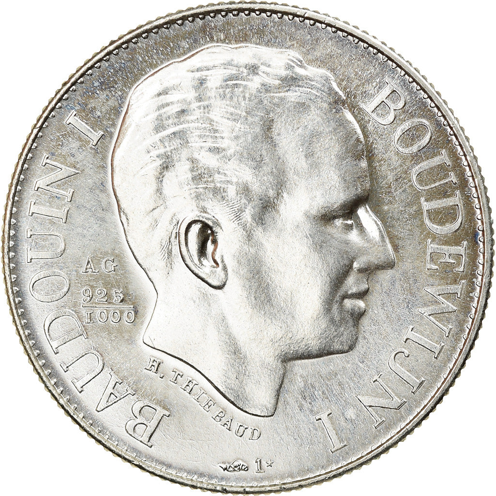 Belgium, Medal, Le roi Baudouin Ier, 1980, Thiébaud, MS(65-70), Silver