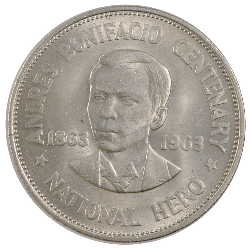Moneta, Filippine, Peso, 1963, SPL, Argento, KM:193
