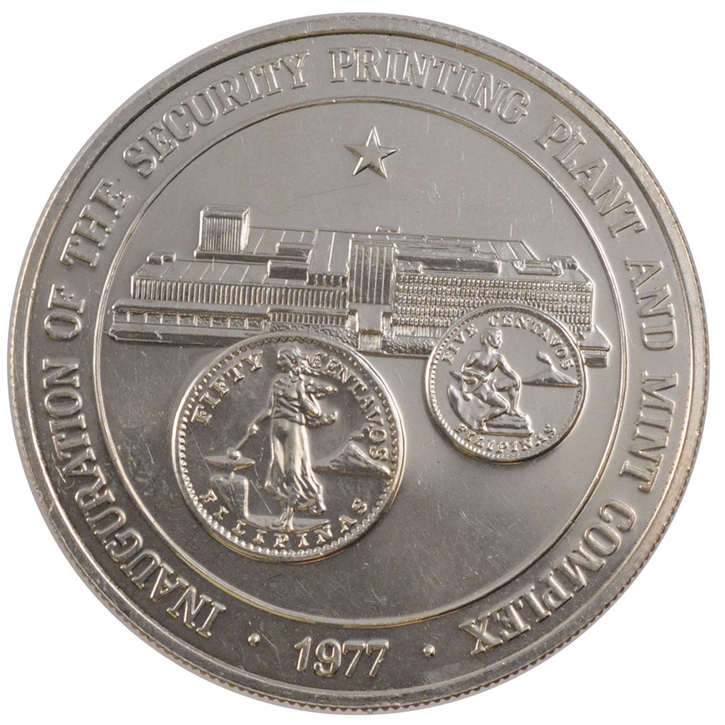 Filippine, 50 Piso, 1977, SPL, Argento, KM:218
