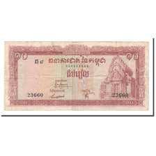 Geldschein, Kambodscha, 10 Riels, 1962-1975, KM:11b, SS