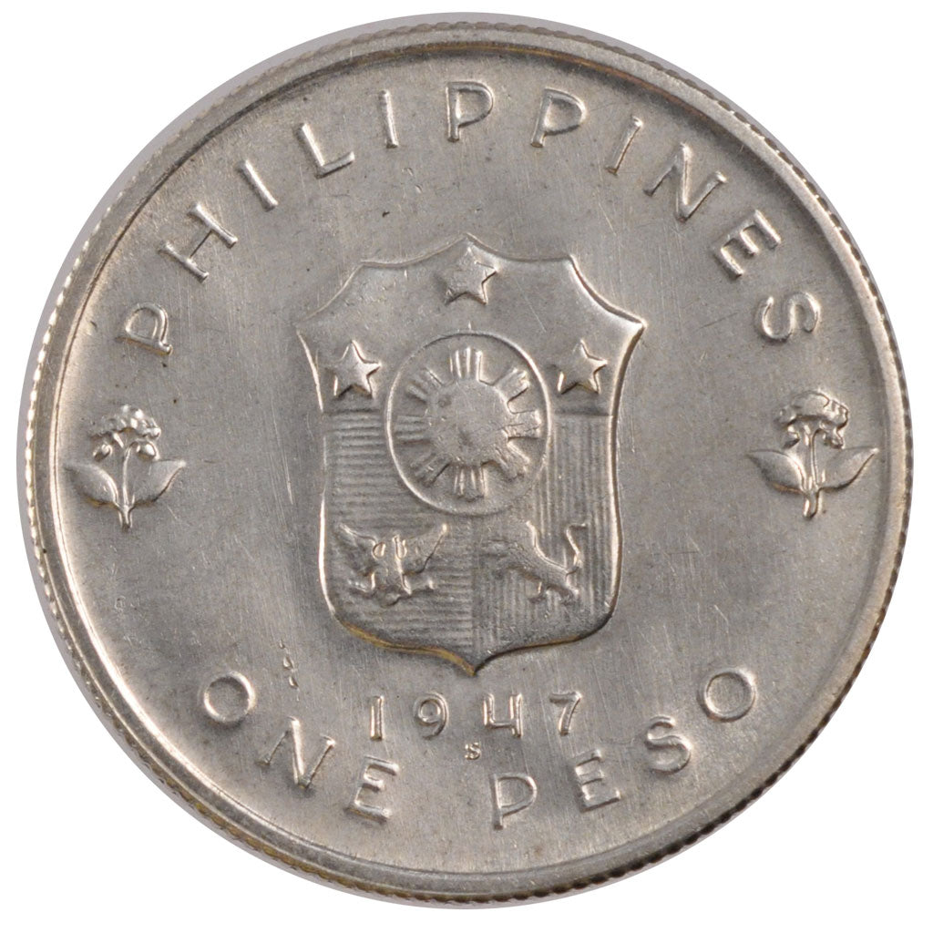 PHILIPPINES, Peso, 1947, San Francisco, KM #185, AU(55-58), Silver, 35.5, 20.00