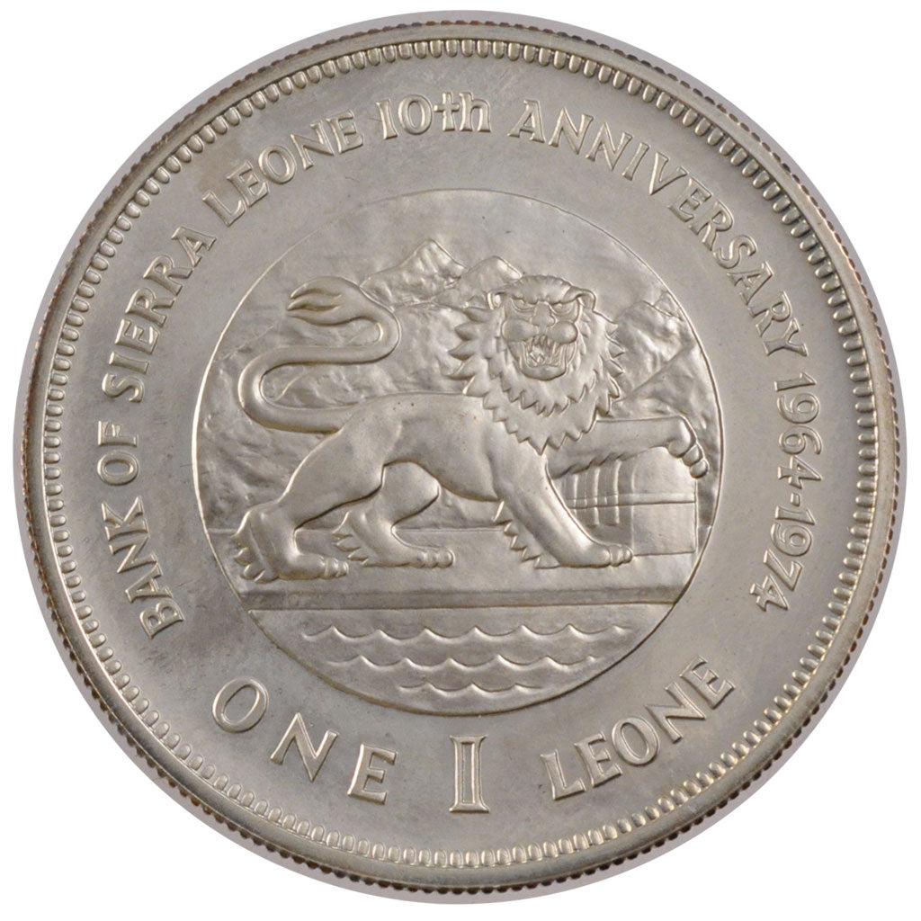 Sierra Leone, Leone, 1974, SPL, Argento, KM:26a