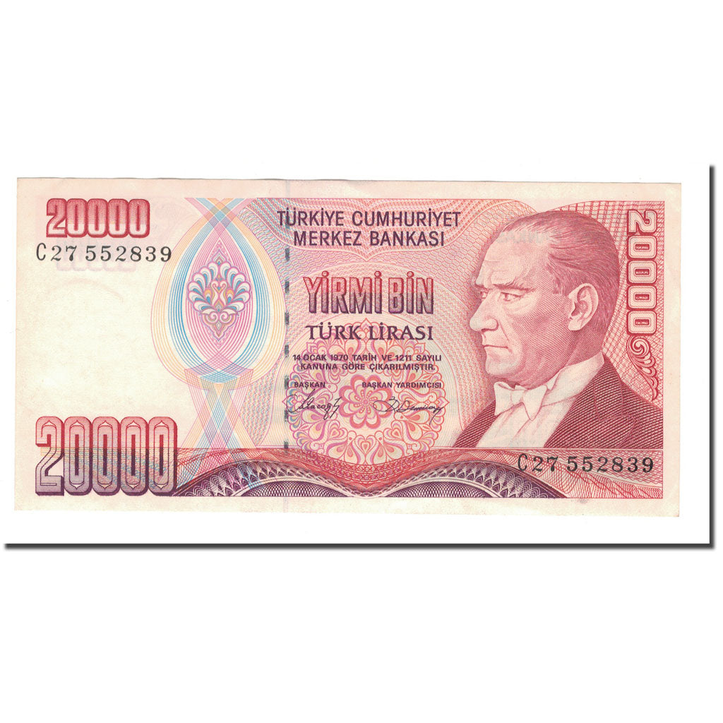 Banconote, Turchia, 20,000 Lira, 1988, L.1970, KM:201, SPL