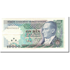 Banknote, Turkey, 10,000 Lira, L.1970 (1989), KM:200, AU(55-58)