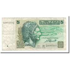 Banknote, Tunisia, 5 Dinars, 1993, 1993-11-07, KM:86, VF(20-25)